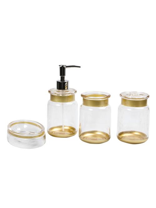 glass 4 pcs bathroom accessories - 15480943 - Standard Image - 1