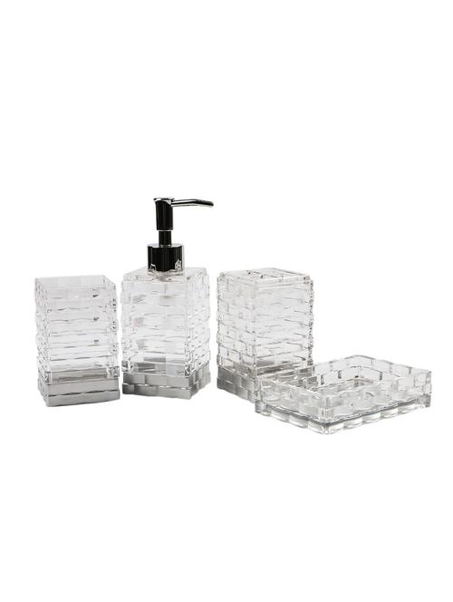 glass 4 pcs bathroom accessories - 15480944 - Standard Image - 1