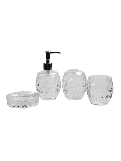 glass 4 pcs bathroom accessories - 15480946 - Standard Image - 1