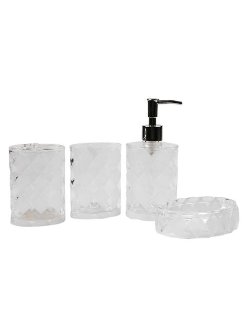 glass 4 pcs bathroom accessories - 15480947 - Standard Image - 1
