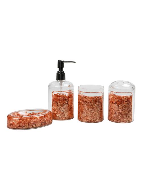 glass 4 pcs bathroom accessories - 15480954 - Standard Image - 1