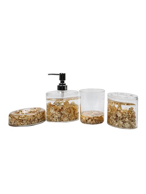 glass 4 pcs bathroom accessories - 15480955 - Standard Image - 1