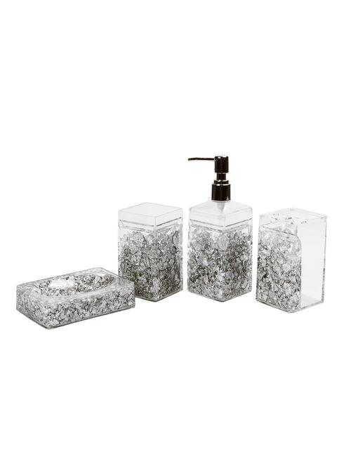glass 4 pcs bathroom accessories - 15480956 - Standard Image - 1