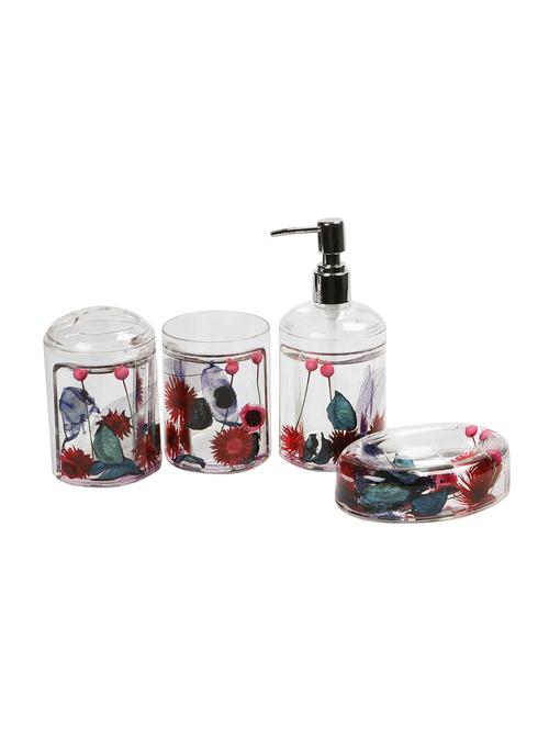 glass 4 pcs bathroom accessories - 15480958 - Standard Image - 1