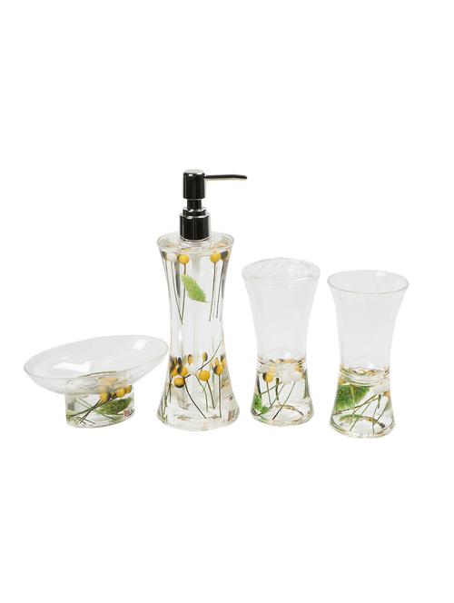 glass 4 pcs bathroom accessories - 15480961 - Standard Image - 1