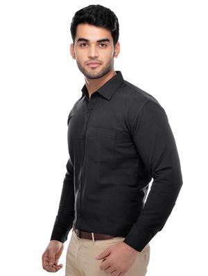 black khadi formal shirt - 15481012 - Standard Image - 2