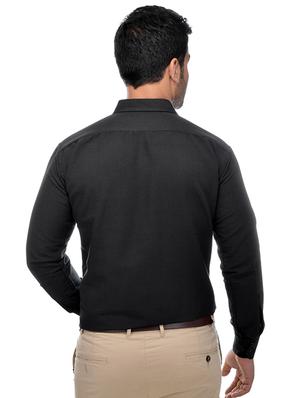 black khadi formal shirt - 15481012 - Standard Image - 3