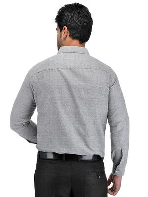 grey khadi formal shirt - 15481015 - Standard Image - 3
