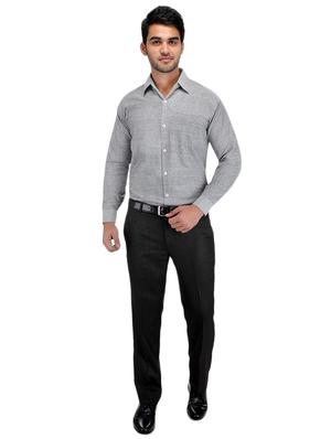 grey khadi formal shirt - 15481015 - Standard Image - 4