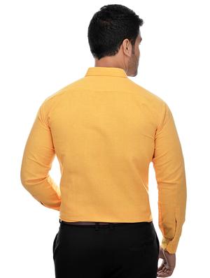 yellow solid casual shirt - 15481016 - Standard Image - 3