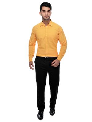 yellow solid casual shirt - 15481016 - Standard Image - 4