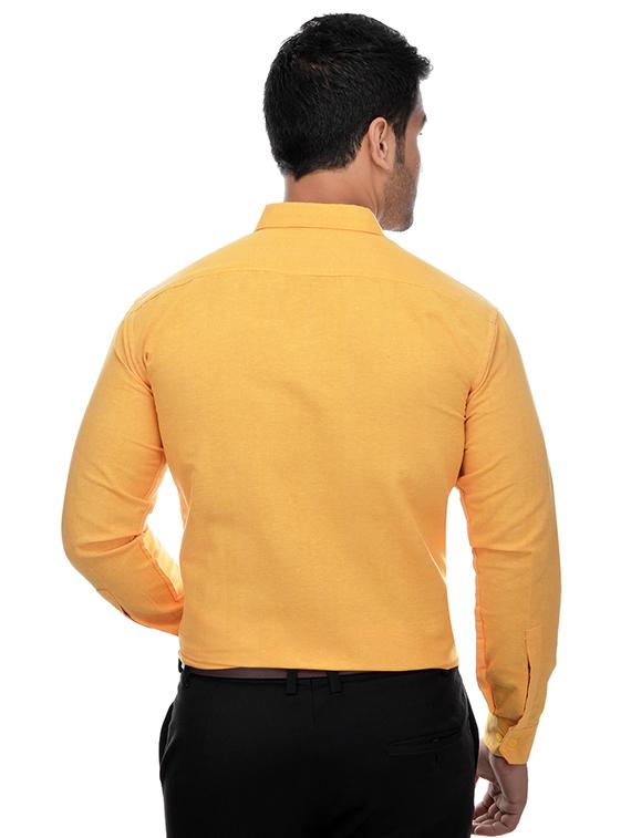 yellow solid casual shirt - 15481016 - Zoom Image - 3