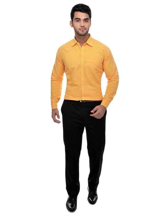 yellow solid casual shirt - 15481016 - Zoom Image - 4