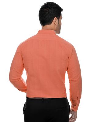 orange khadi formal shirt - 15481017 - Standard Image - 3