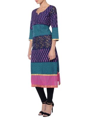straight printed kurta - 15481052 - Standard Image - 2