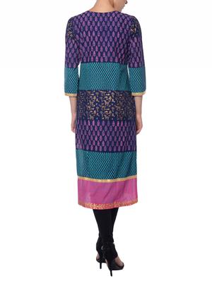straight printed kurta - 15481052 - Standard Image - 3