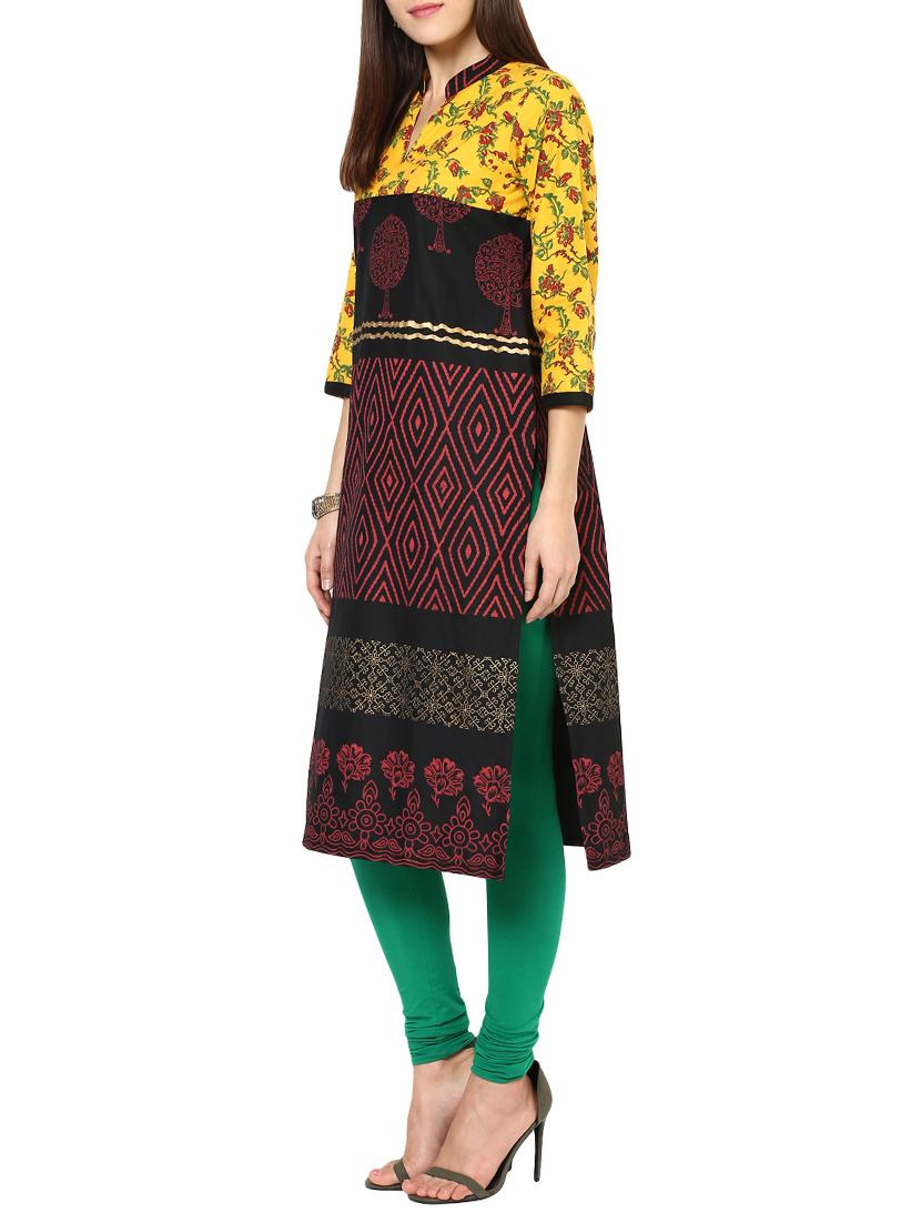 straight printed kurta - 15481053 - Zoom Image - 2