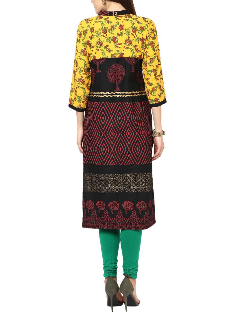 straight printed kurta - 15481053 - Zoom Image - 3