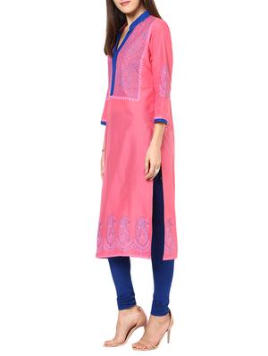 straight block print kurta - 15481055 - Standard Image - 2