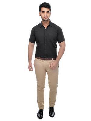 black khadi formal shirt - 15481088 - Standard Image - 4