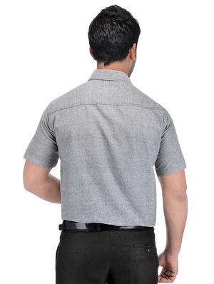 grey khadi formal shirt - 15481091 - Standard Image - 3