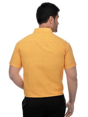 yellow solid casual shirt - 15481092 - Standard Image - 3