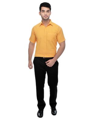 yellow solid casual shirt - 15481092 - Standard Image - 4