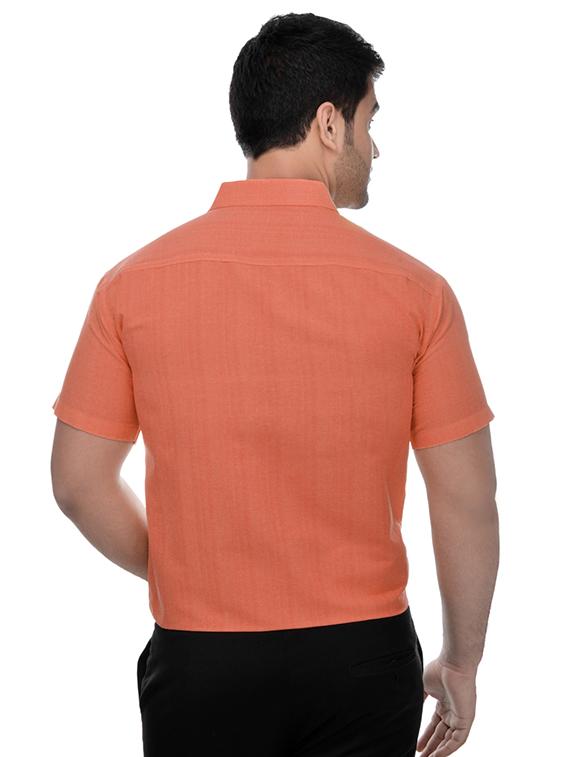 orange solid casual shirt - 15481093 - Zoom Image - 3
