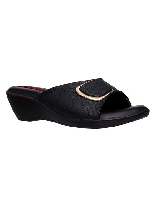 black slip on wedges - 15481150 - Standard Image - 1