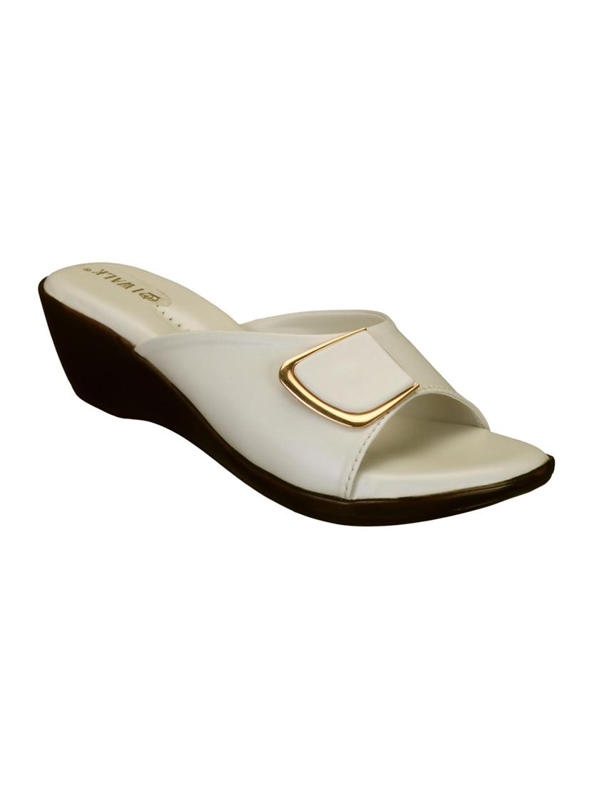 white slip on wedges - 15481152 - Zoom Image - 1