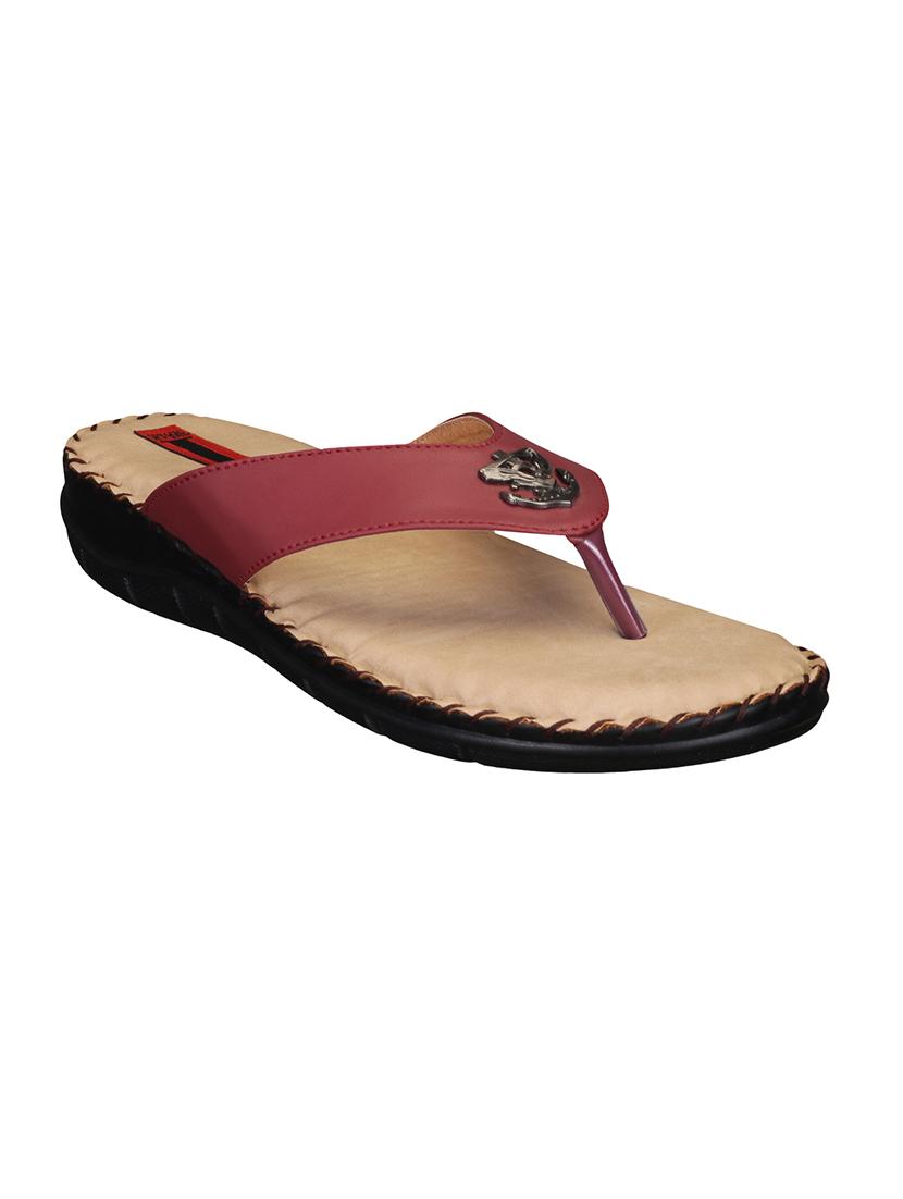 maroon toe separator sandals - 15481193 - Zoom Image - 1