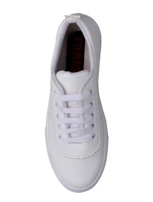 white lace-up sneakers - 15481195 - Standard Image - 3