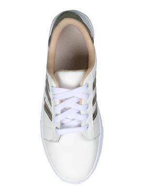 white lace-up sneakers - 15481197 - Standard Image - 3