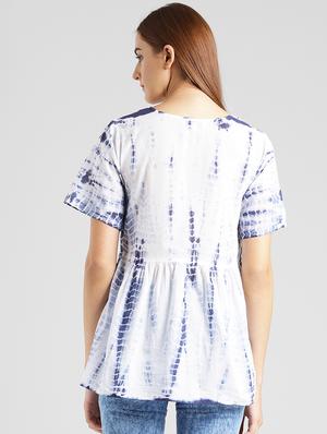 button down tie and dye top - 15482081 - Standard Image - 3