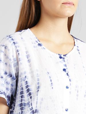 button down tie and dye top - 15482081 - Standard Image - 5