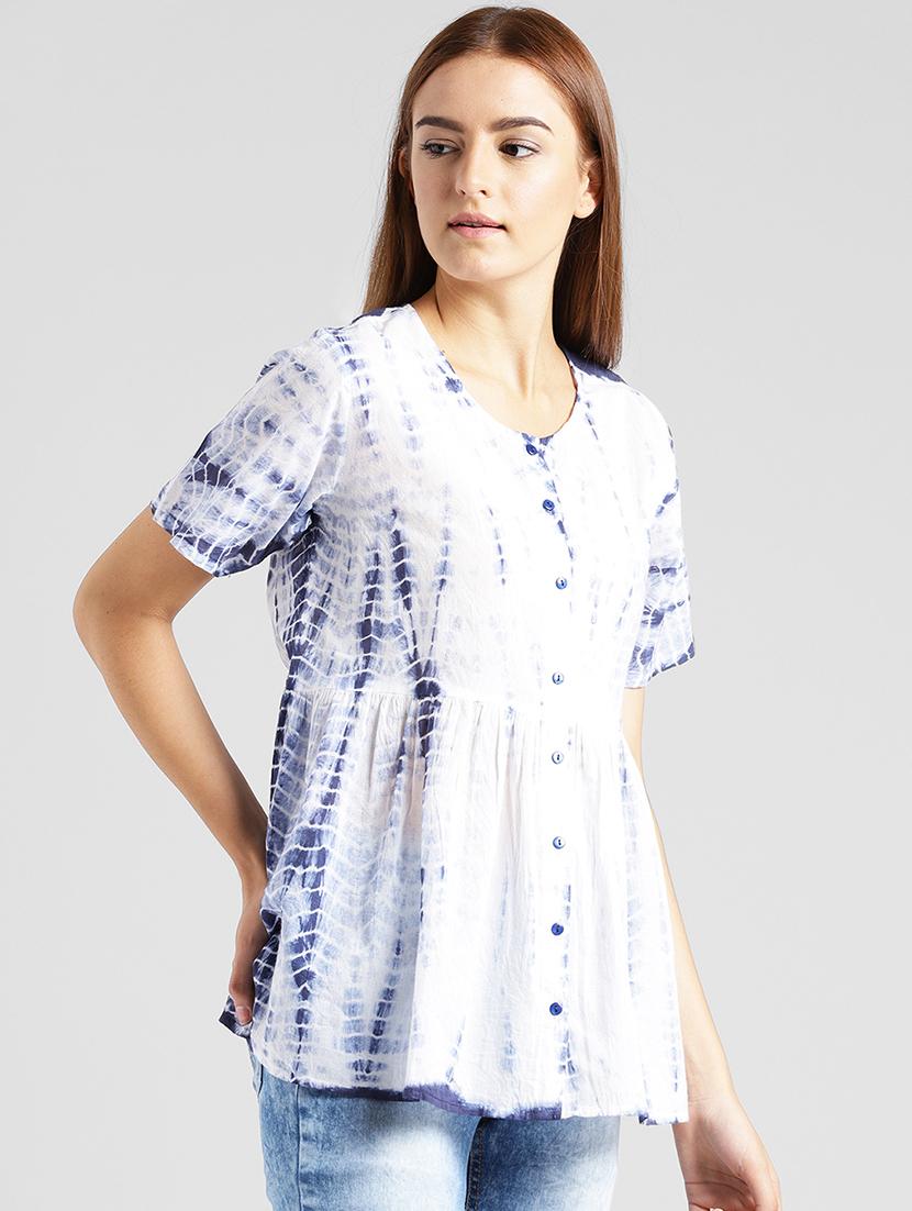 button down tie and dye top - 15482081 - Zoom Image - 2