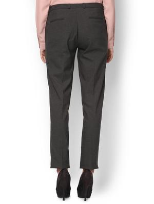 mid waist solid chinos - 15482121 - Standard Image - 2