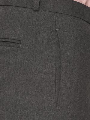 mid waist solid chinos - 15482121 - Standard Image - 4