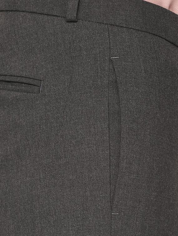 mid waist solid chinos - 15482121 - Zoom Image - 4
