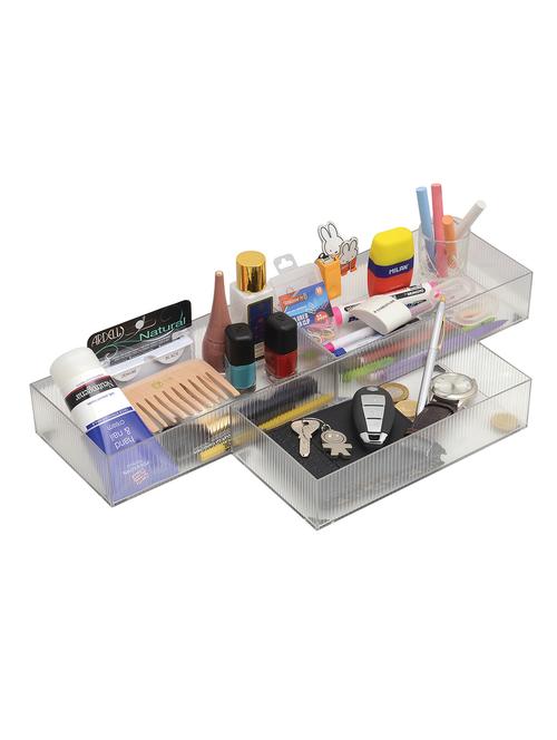 jvs? bricks stackable drawer organisers (big - 3) clear - 15482758 - Standard Image - 1