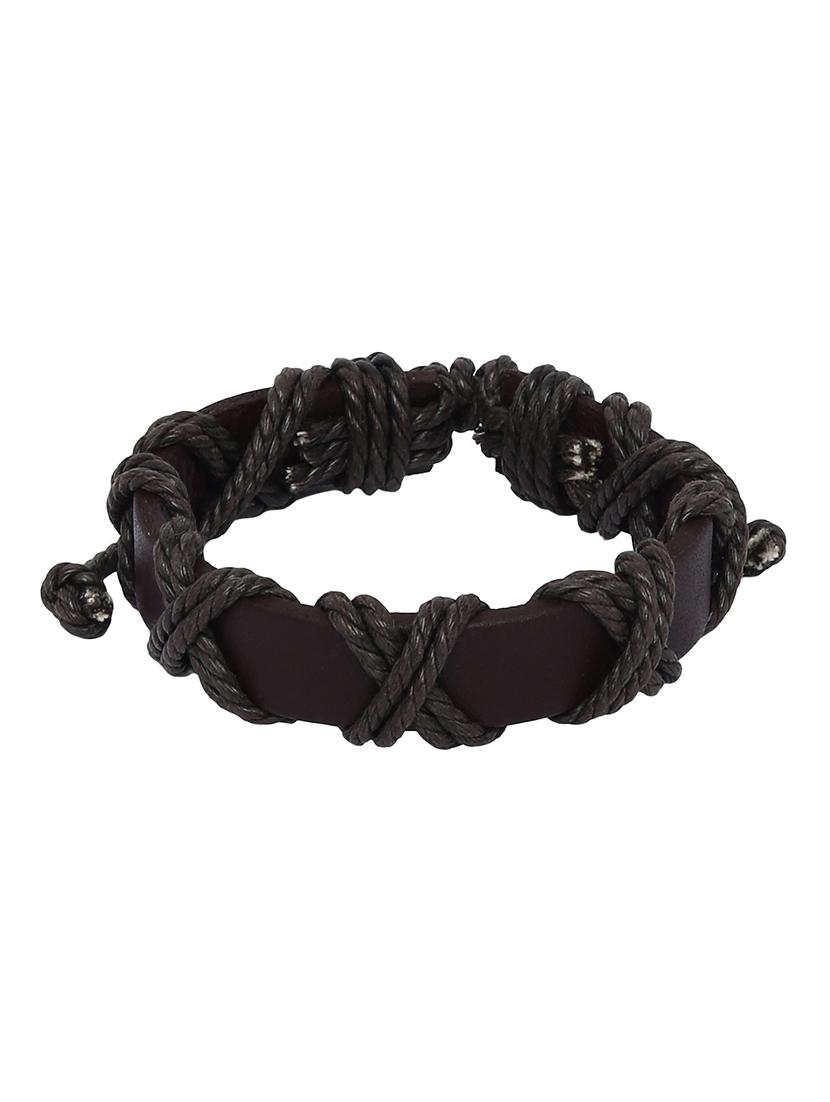 brown leather bracelet - 15482827 - Zoom Image - 2