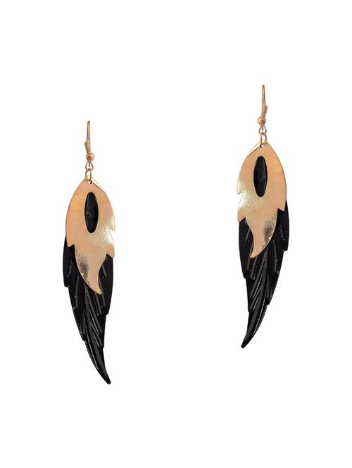 black gold tone drop earrings - 15482832 - Standard Image - 1