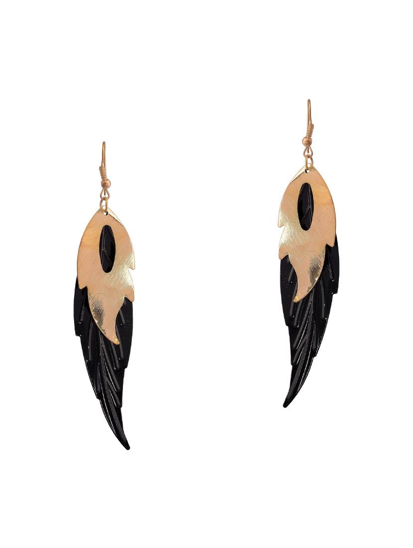 black gold tone drop earrings - 15482832 - Zoom Image - 1