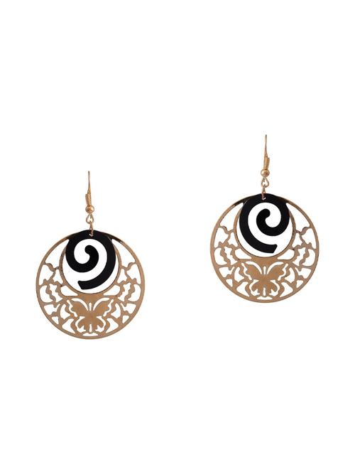 black gold tone drop earrings - 15482837 - Standard Image - 1