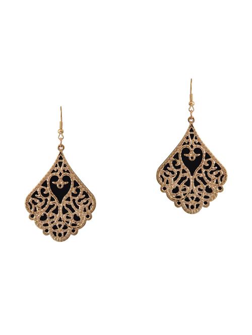 black gold tone drop earrings - 15482839 - Standard Image - 1