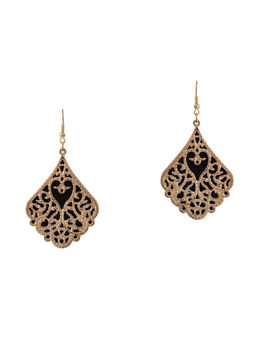 black gold tone drop earrings - 15482839 - Zoom Image - 1