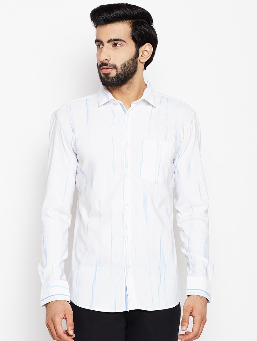 white printed casual shirt - 15483182 - Zoom Image - 1