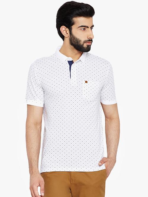 white cotton all over print t-shirt - 15483186 - Standard Image - 1