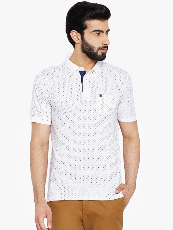 white cotton all over print t-shirt - 15483186 - Zoom Image - 1