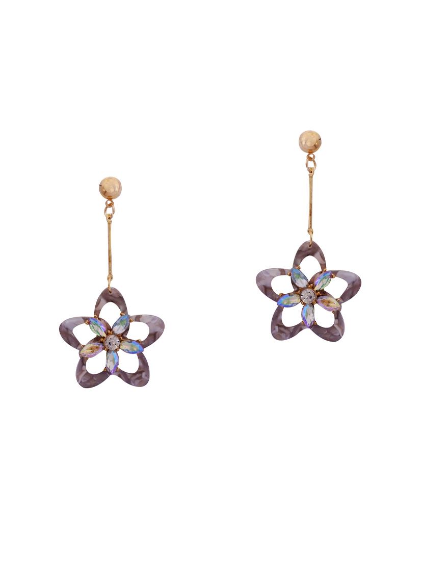grey gold tone stone earrings - 15483243 - Zoom Image - 1
